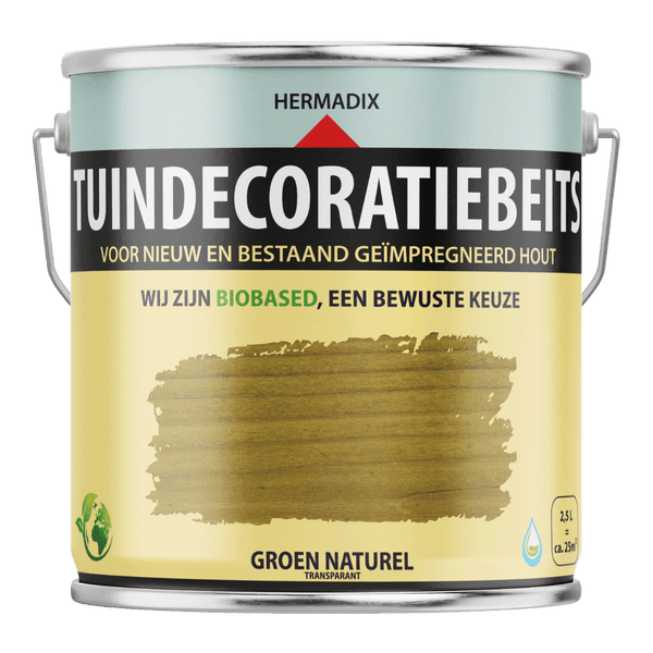 Hermadix tuindecoratiebeits 767 2500ml groen (naturel)