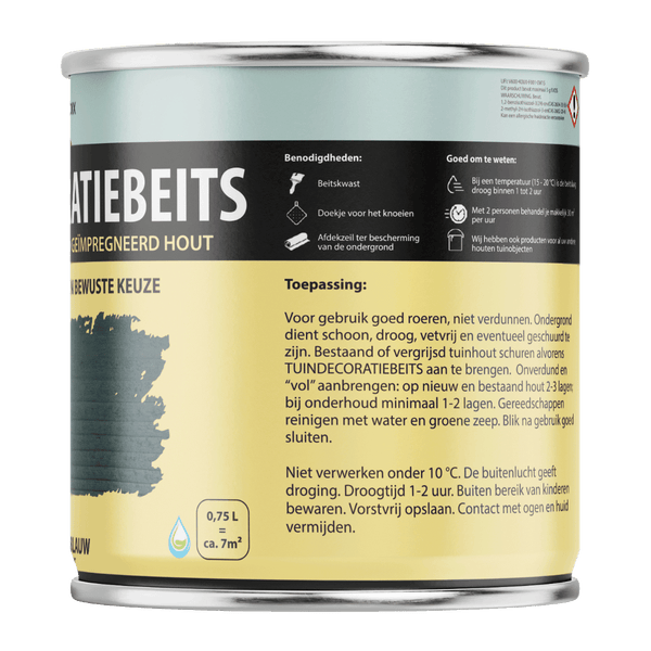 Hermadix tuindecoratiebeits 764 750ml natuur blauw