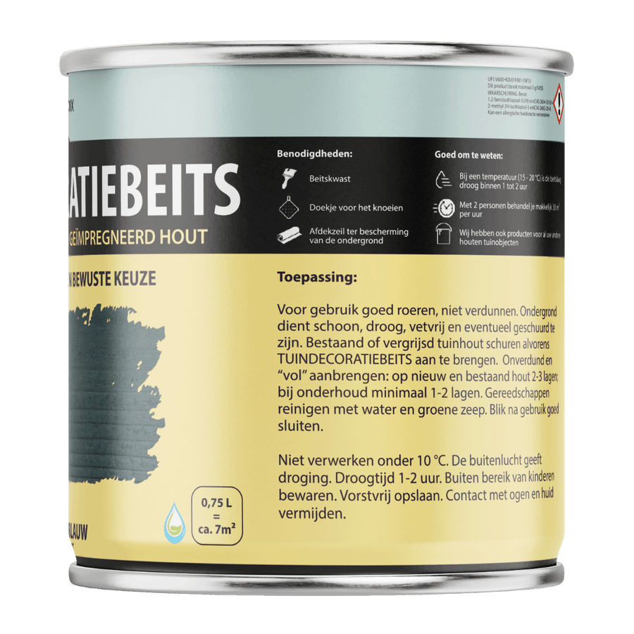 Hermadix tuindecoratiebeits 764 750ml natuur blauw