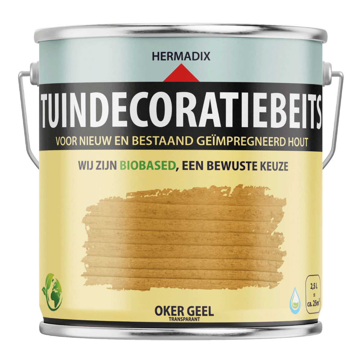 Hermadix tuindecoratiebeits 762 2500ml oker geel