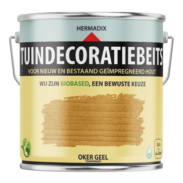 Hermadix tuindecoratiebeits 762 2500ml oker geel
