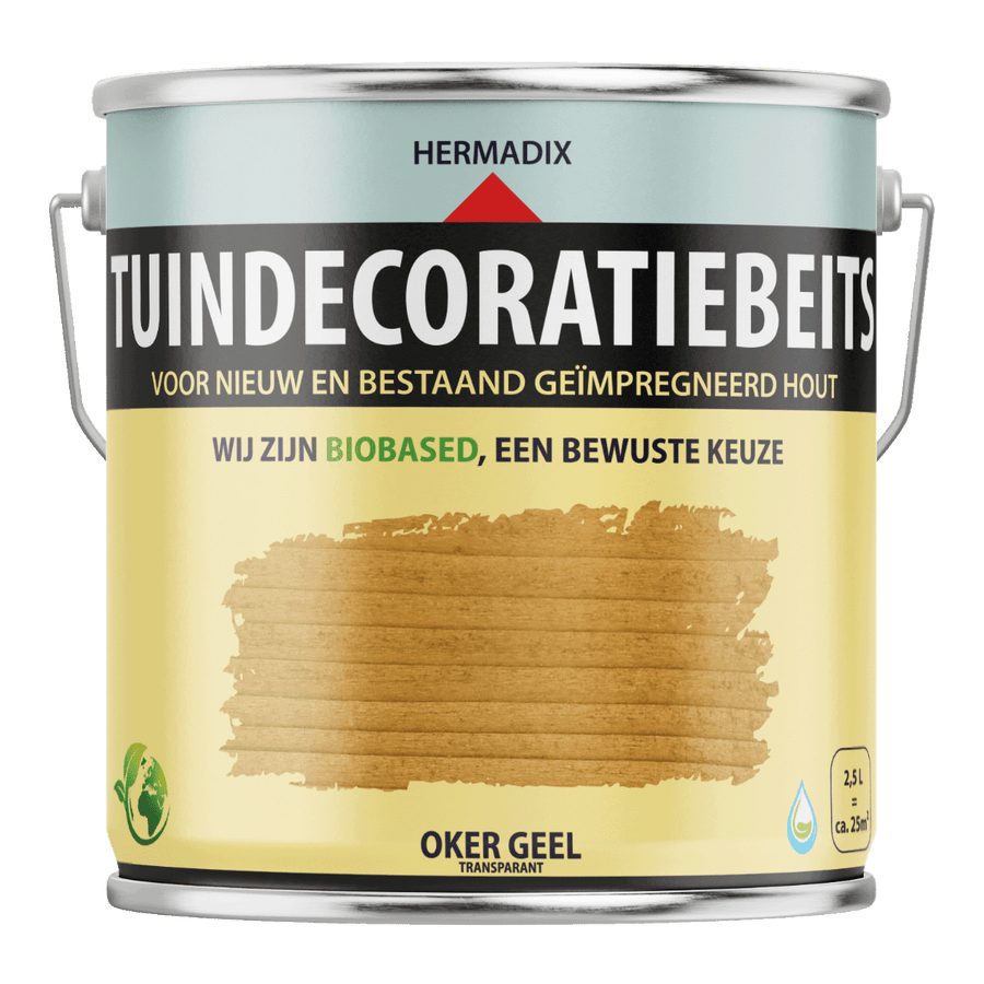 Hermadix tuindecoratiebeits 762 2500ml oker geel