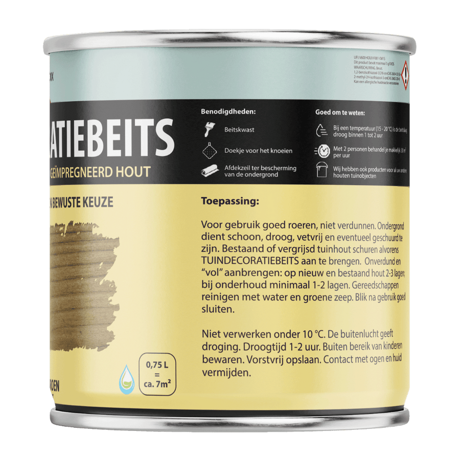 Hermadix tuindecoratiebeits 763 750ml olijf groen