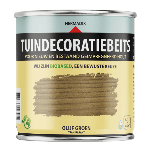 Hermadix tuindecoratiebeits 763 750ml olijf groen