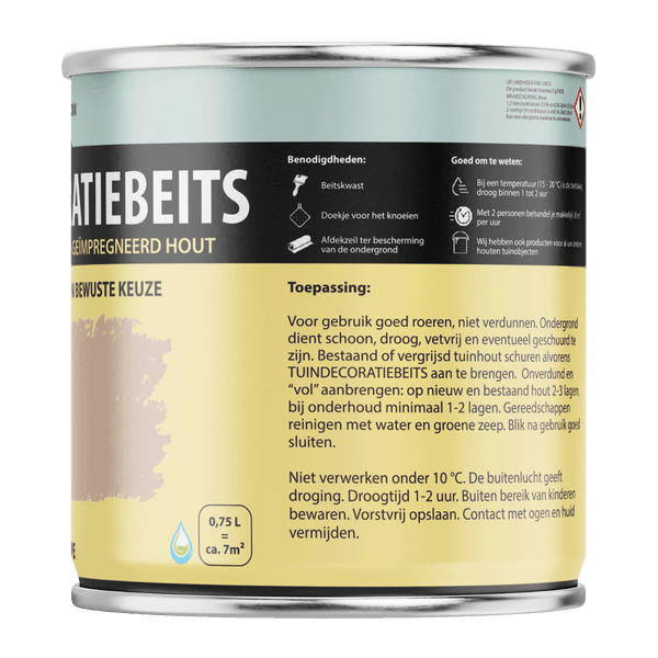 Hermadix tuindecoratiebeits 717 750ml taupewhite