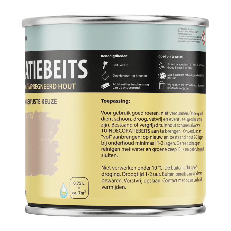 Hermadix tuindecoratiebeits 717 750ml taupewhite