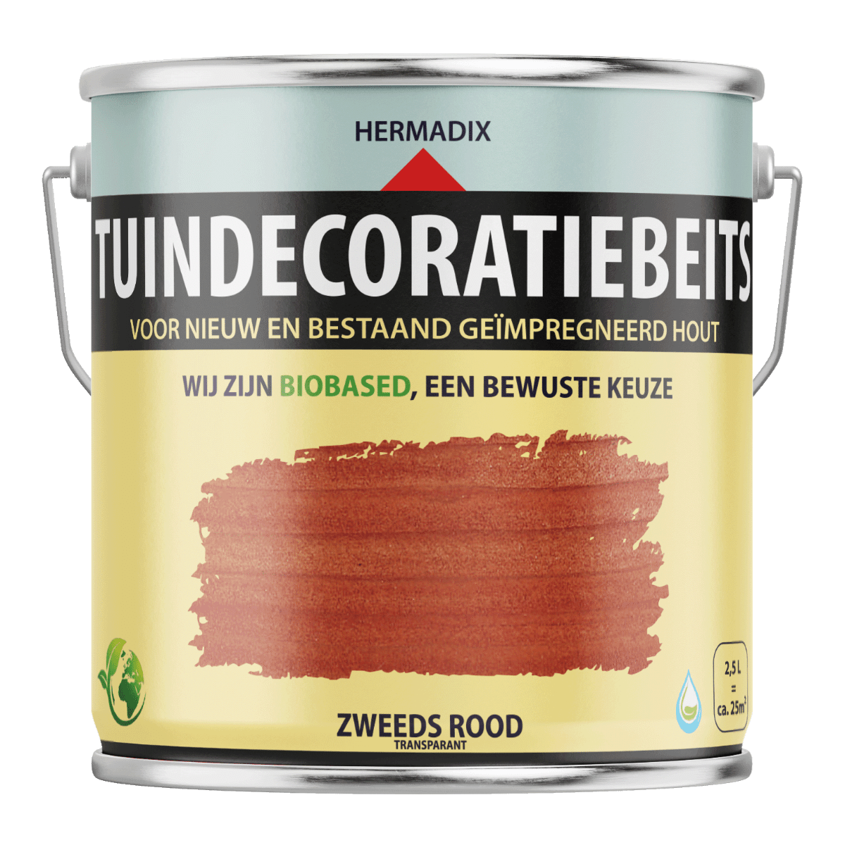 Hermadix tuindecoratiebeits 761 2500ml zweeds rood