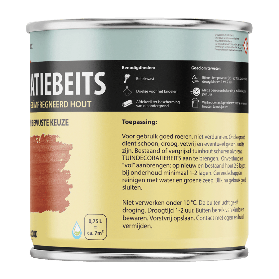 Hermadix tuindecoratiebeits 761 750ml zweeds rood