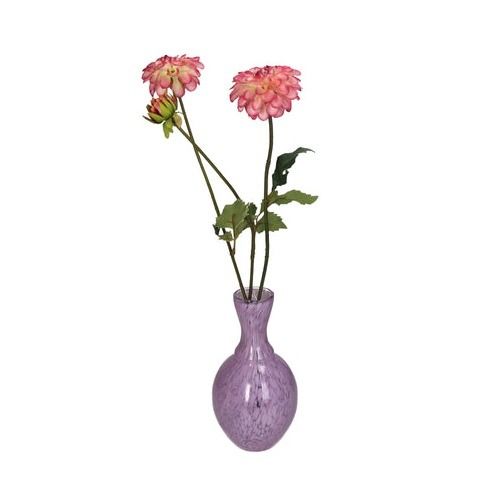 Vase glass lilac 12x12x23cm