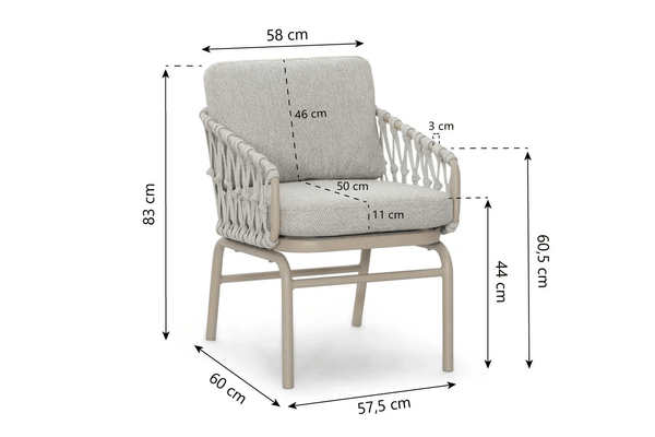 Diningset Ventana/Belluno 220 cm