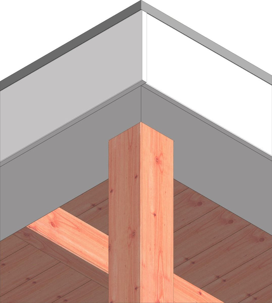Buitenverblijf Verona model rechts 5200x3350x2500mm (bxdxh)