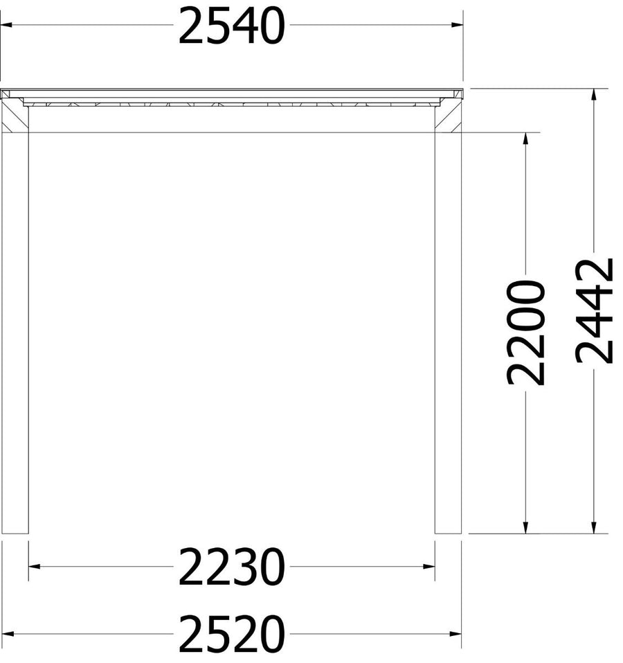 Buitenverblijf Palermo 3700x2550x2450mm (bxdxh)