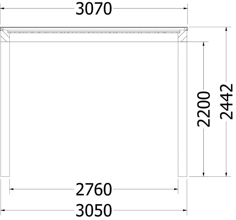 Buitenverblijf Palermo 7750x3100x2450mm (bxdxh)