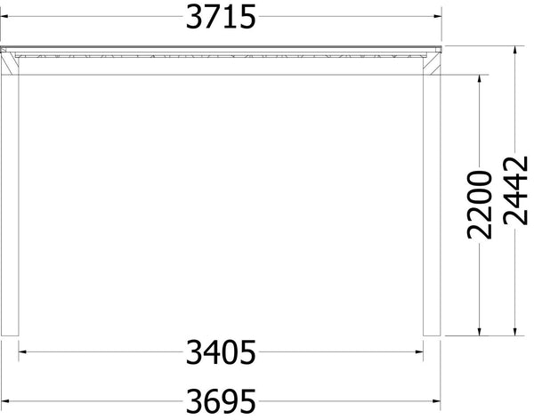 Buitenverblijf Palermo 8900x3700x2450mm (bxdxh)