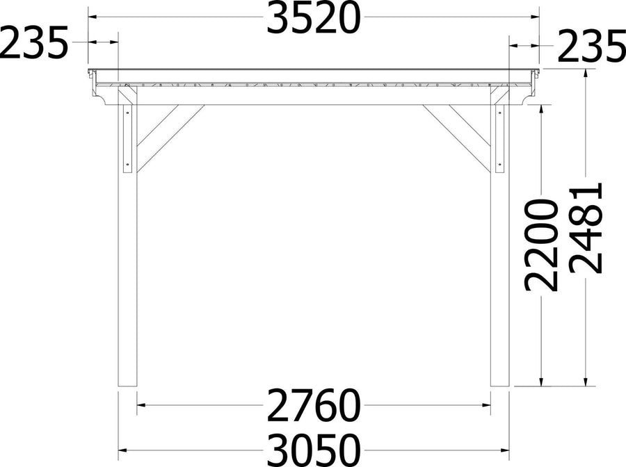 Buitenverblijf Siena 4150x3000x2500mm (bxdxh)
