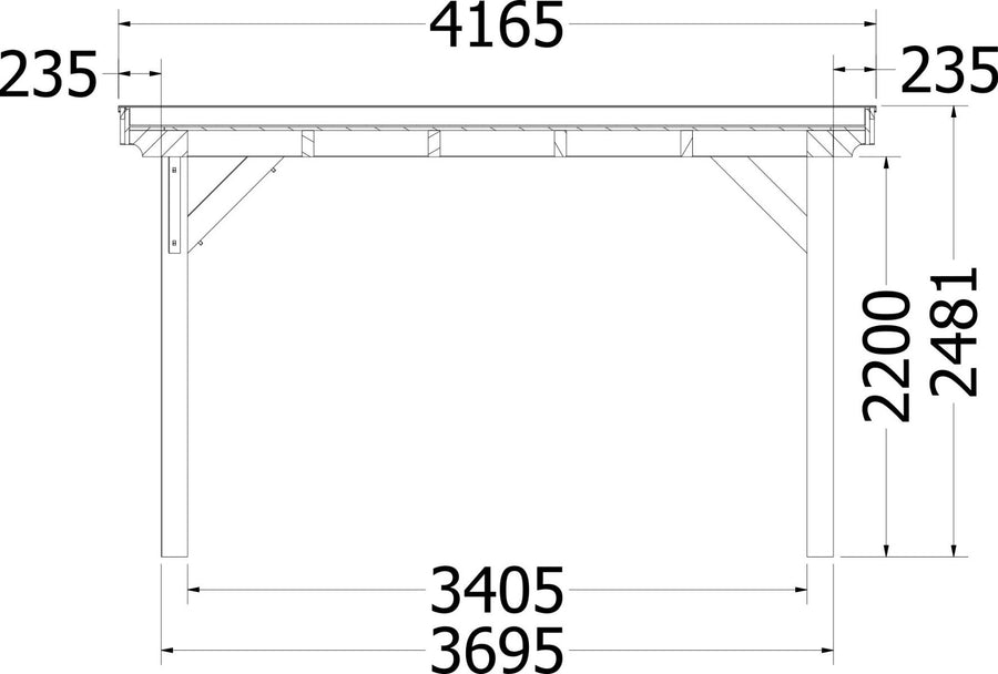 Buitenverblijf Siena 7750x4150x2500mm (bxdxh)