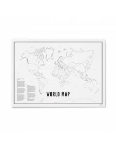 Poster Wereldkaart 50 x 40