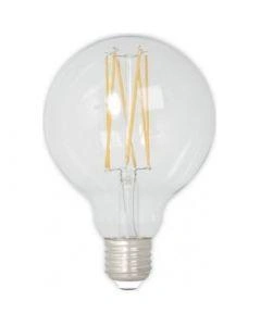 Led Full Glass LongFilament Globe Lamp 220-240V 4W 350lm E27 G95, Clear 2300K Dimmable, energy label A+