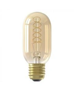 Led Full Glass Flex Filament Tubular-Type lamp 220-240V 4W 200lm E27 T45x110, Gold 2100K Dimmable, energy label A