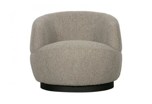 woolly draaifauteuil boucle naturel gemeleerd