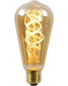 Lucide ST64 - Filament lamp - 6,4 cm - LED Dimb. - E27 - 1x5W 2200K - Amber