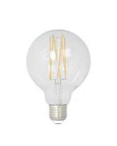 Led Full Glass LongFilament Globe Lamp 220-240V 4W 350lm E27 G80, Clear 2300K Dimmable, energy label A+