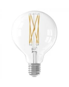 Led Full Glass LongFilament Globe Lamp 220-240V 6W 430lm E27 G95, Gold 2100K Dimmable, energy label A+