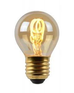 Lucide G45 - Filament lamp - 4,5 cm - LED Dimb. - E27 - 1x3W 2200K - Amber