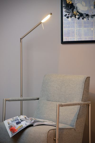 Lucide BERGAMO - Leeslamp - LED Dimb. - Mat chroom
