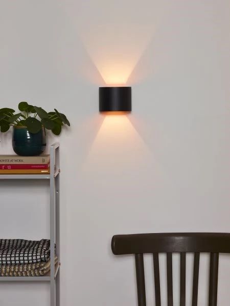 Wandlamp Xio Rond Zwart