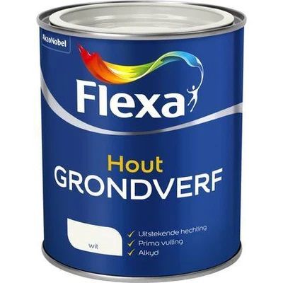 Grondverf hout wit 750 ml