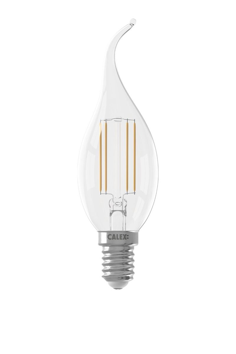 LED Full Glass Filament Tip-Candle-lamp 220-240V 3,5W 250lm E14 BXS35, Clear 2700K CRI80 Dimmable