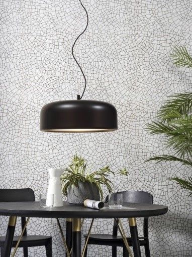 Hanglamp aluminum Marseille rond zwart