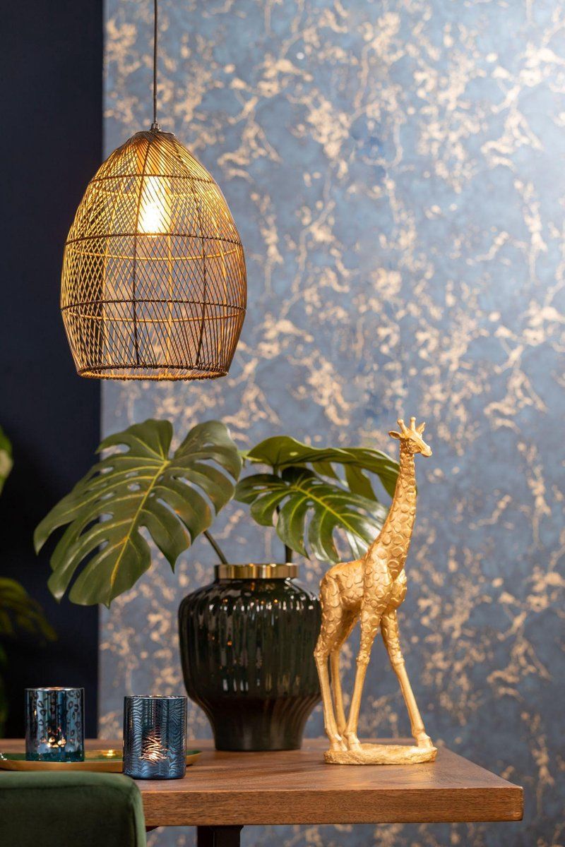 Hanglamp MEYA zwart-goud Ø23x31 cm