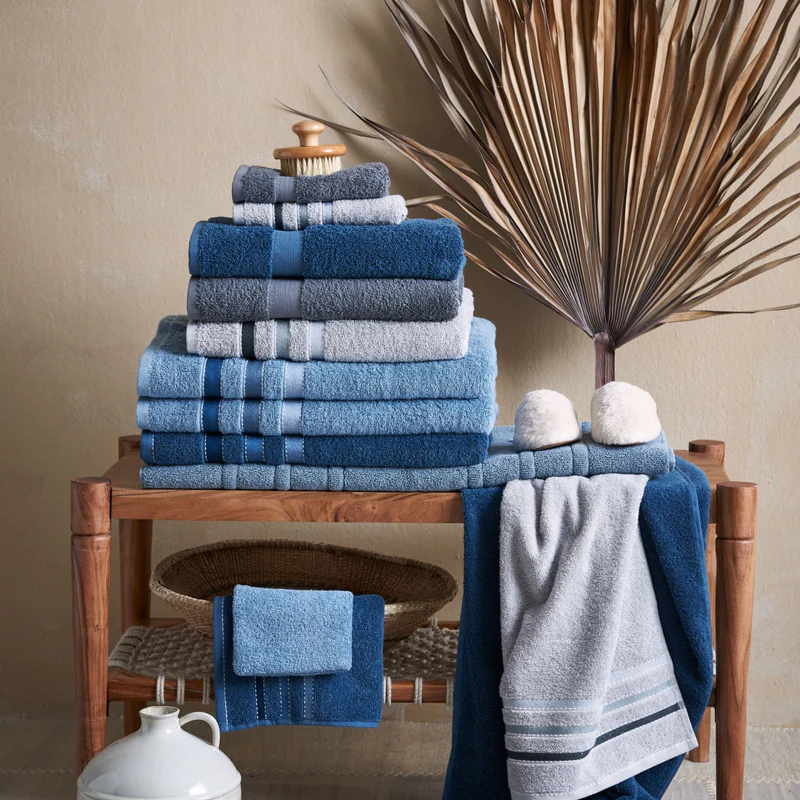 Handdoek Prestige Plain vintage blue