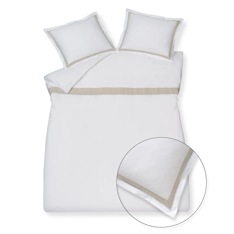 Dekbedovertrekset Purity Capri white lits-jumeaux