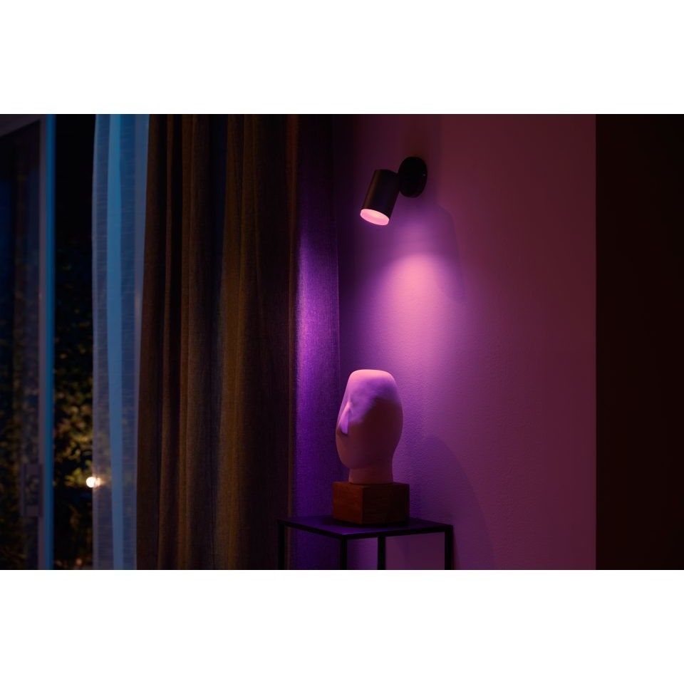 Philips Hue Fugato 1-lichts spotbalk zwart