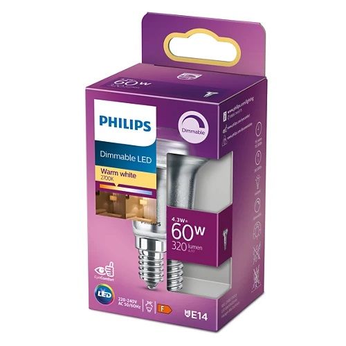 Philips Led Reflector  60 W  E14  dimbaar warmwit licht