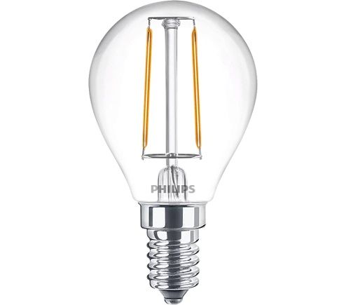 Philips Led kogellamp transparant  25 W  E14  warmwit licht