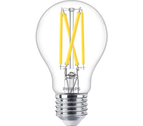Philips Led Lamp transparant  60 W  E27  dimbaar warmwit Licht