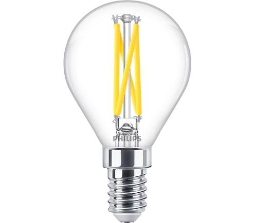 Philips Led kogellamp transparant  25 W  E14  dimbaar warmwit licht