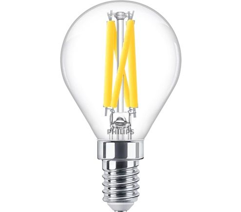Philips Led kogellamp transparant  40 W  E14  dimbaar warmwit licht