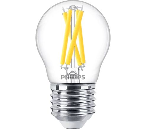 Philips Led kogellamp transparant  40 W  E27  dimbaar warmwit licht