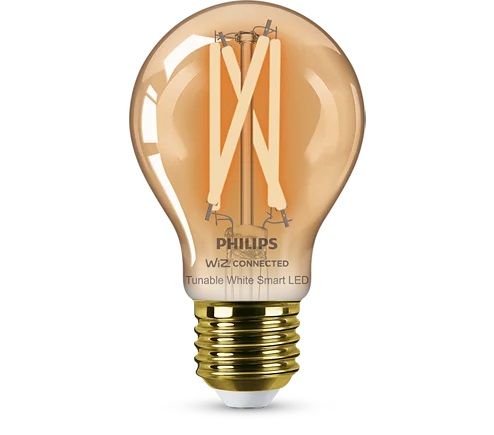 Philips Smart Led Lamp Filament  Slimme LedVerlichting  Warm tot koelwit Licht  E27  50W  Goud  WiFi