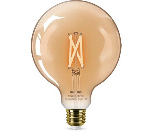 Philips Smart Led Globe Filament  Slimme LedVerlichting  Warm tot koelwit Licht  E27  50W  Goud  WiFi