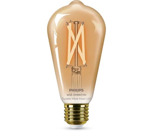 Philips Smart Led Edison Filament  Slimme LedVerlichting  Warm tot koelwit Licht  E27  50W  Goud  WiFi