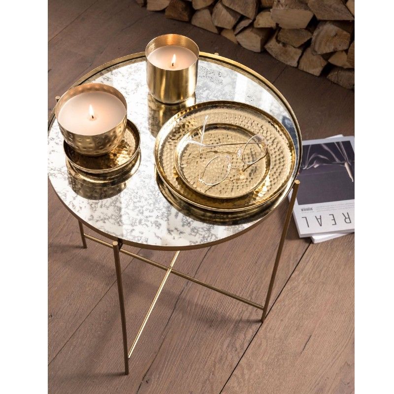 Metalen Kandelaar 9cm goud