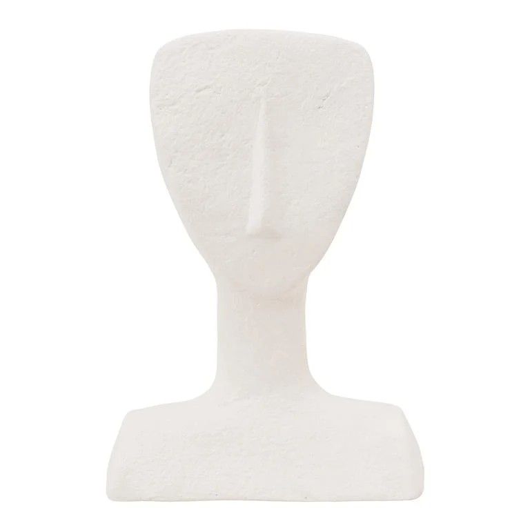 Sculpture face Ecomix wit 24,5x10x34 cm