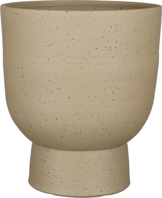 Pedro pot op voet taupe - h43xd37cm