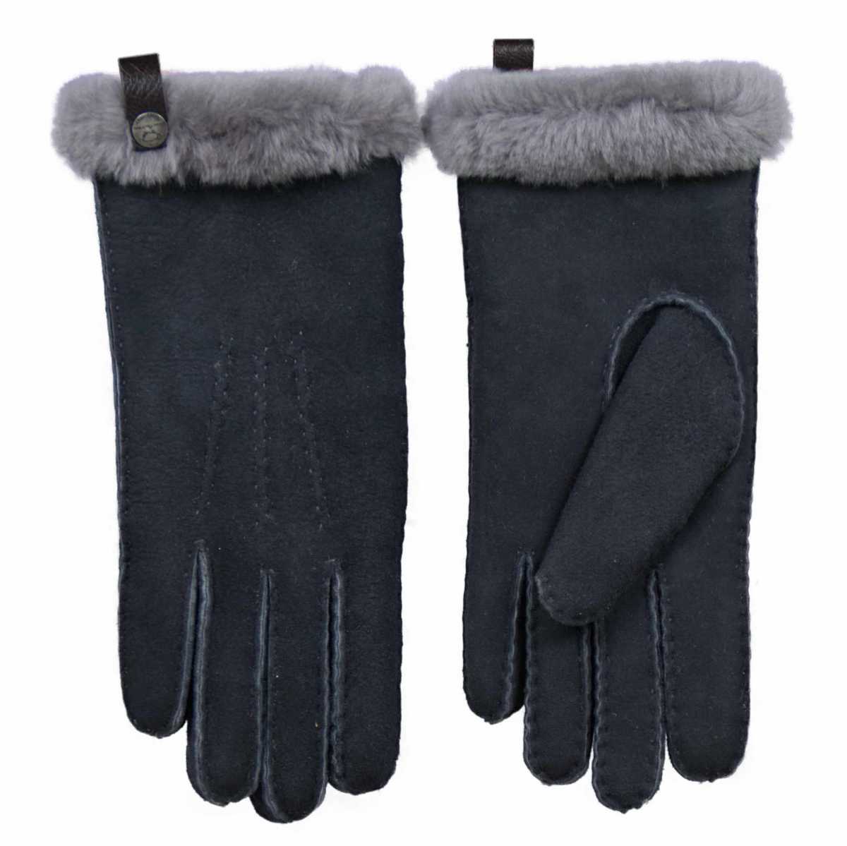 Handschoenen lamsvacht dames grijs M